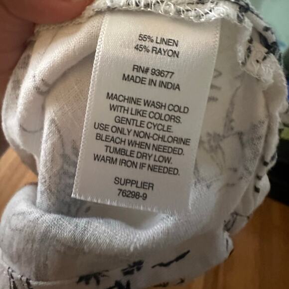 A.N.A White & Black Palm Print Dress – Casual Island-Inspired Style - Picture 9 of 9